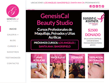 Tablet Screenshot of genesiscalbeautystudio.com